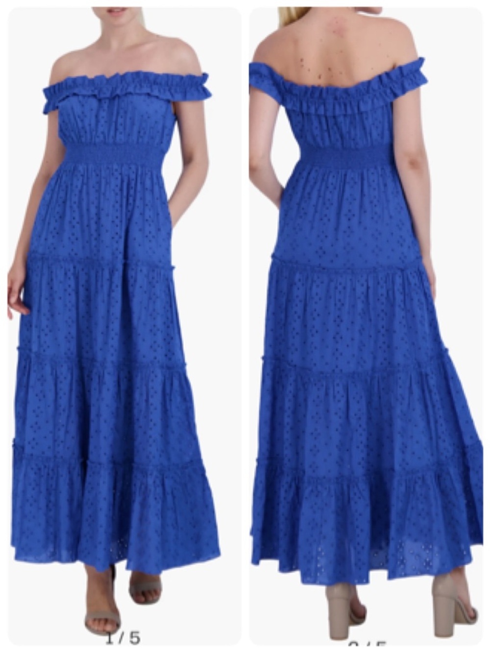 NWT Laundry By Shelli Segal Bright Pink Rose Size 4 Off the Shoulder Maxi Dress - Picture 16 of 16